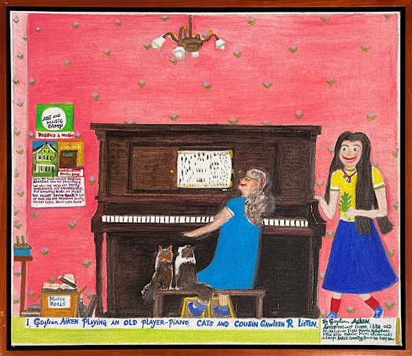 I, Gayleen Aiken Playing an Old Player-Piano... by Gayleen Aiken