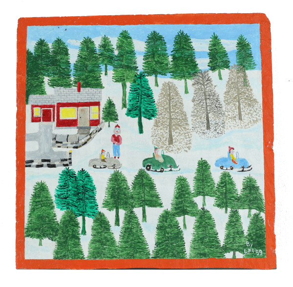 Leaves on Oake Trees Shed Late. Blue spruce are nice. by Lawrence Fogg