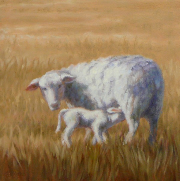 Baby and Ewe by Sonia Kane