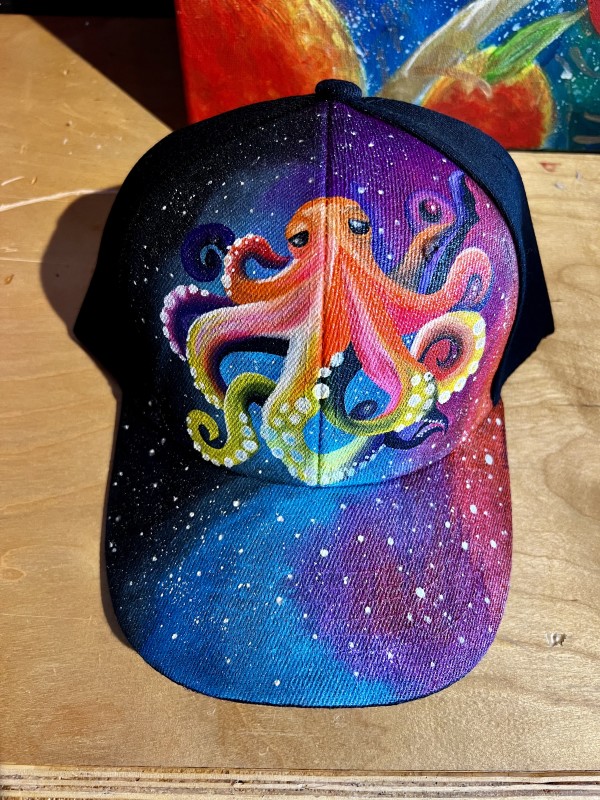 Octopus in Space Hat by Laura Daughtery by Derek Gores Gallery