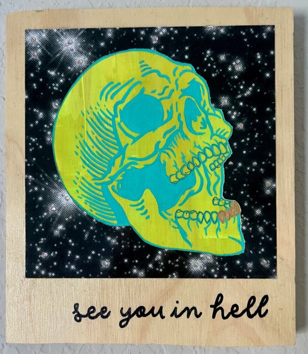 Laughing Skull #5 by Melanie McDole by Derek Gores Gallery