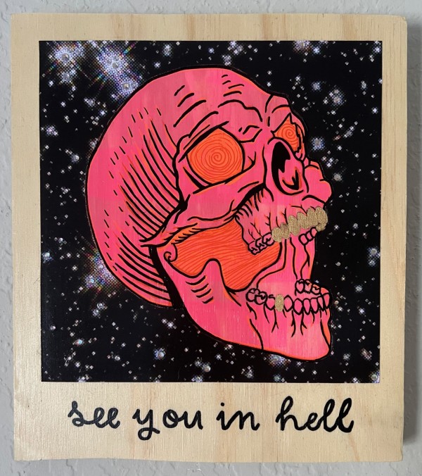 Laughing Skull #7 by Melanie McDole by Derek Gores Gallery