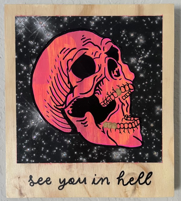 Laughing Skull #9 by Melanie McDole by Derek Gores Gallery