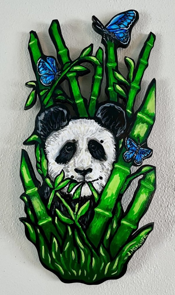 Giant Panda in Bamboo by Petal & Bone by Derek Gores Gallery