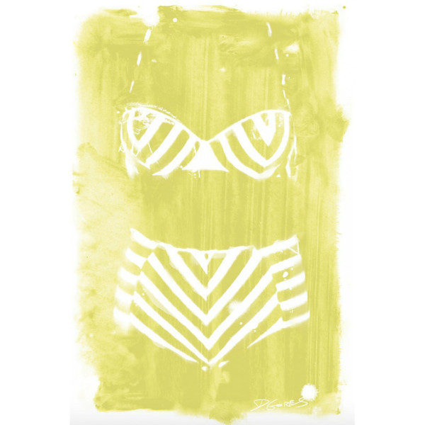 Vintage Bikini - Lime Sunshine by Derek Gores by Derek Gores Gallery
