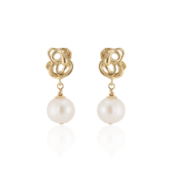 La Mer Pearl Drop Earrings by Petit Anjou