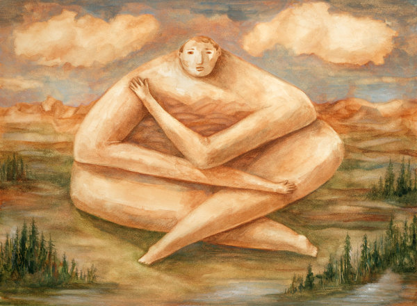 Figure in Landscape by Janet Atkinson