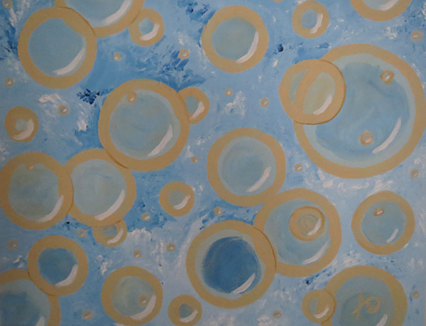 Blue Bubbles by Megan Berg