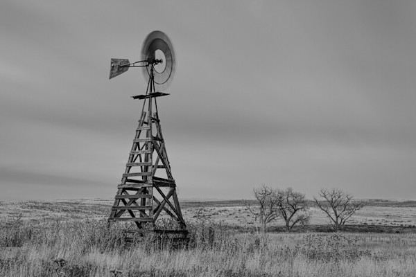 Windmill On the Winter Plains by David Brown