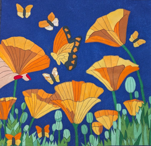 Butterfly Ballet Amidst California Poppies by Cassie Cartmell