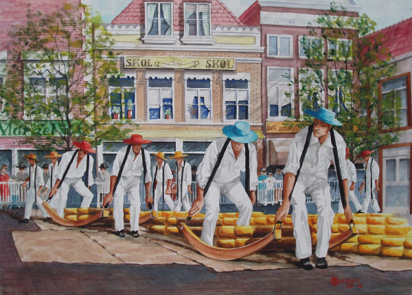 Cheese Porters in Amsterdam by Charles Hetenyi
