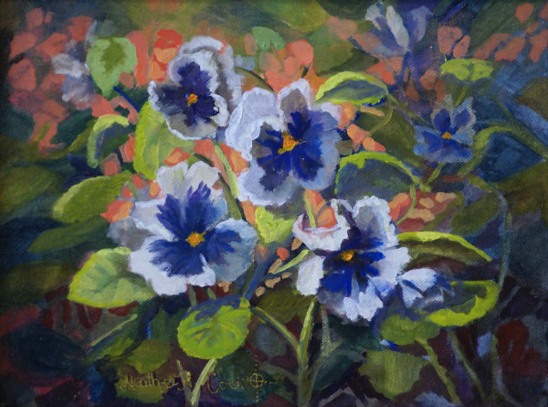 June in the Garden - 9 Inches x 12 Inches - $500 by Heather Coen