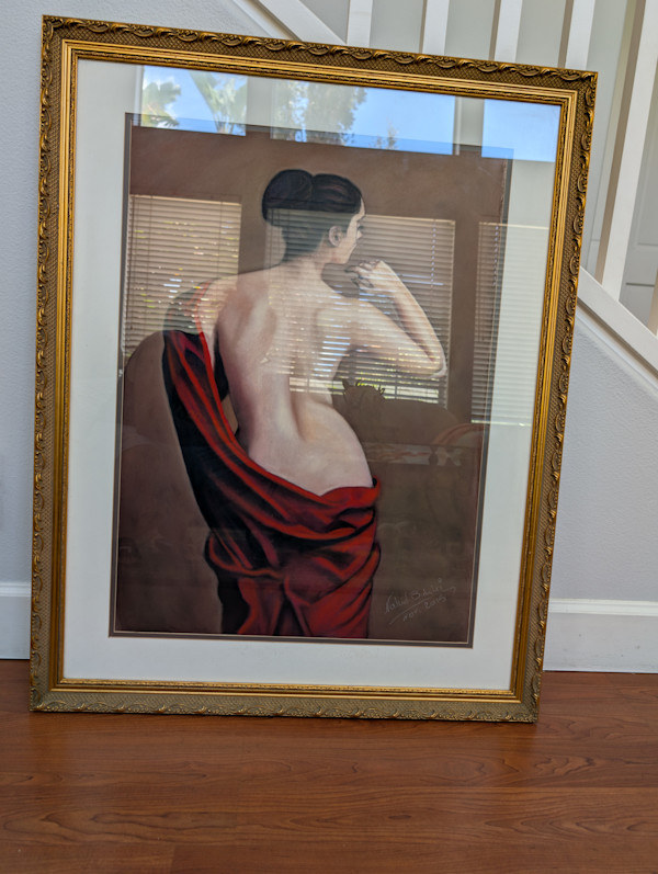 Lady in the Red Silk by Bahadori Nahid, Image 1.