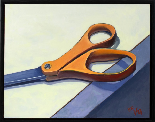 Orange Handled Scissors by Rona Fisher