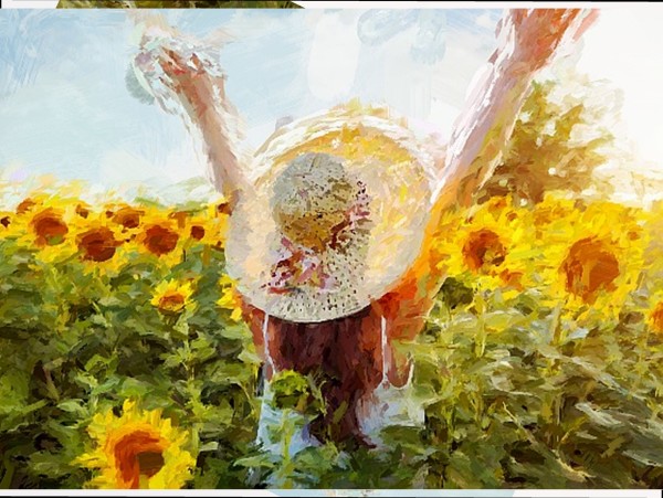 Joy in the Sunflowers by Paul Henry Fresco