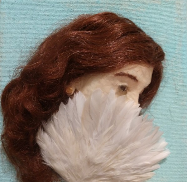 Girl With a Feather Fan by Nancy A. Garrison