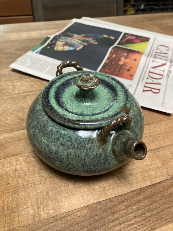 Mottled Jade Teapot by Nina Girvetz