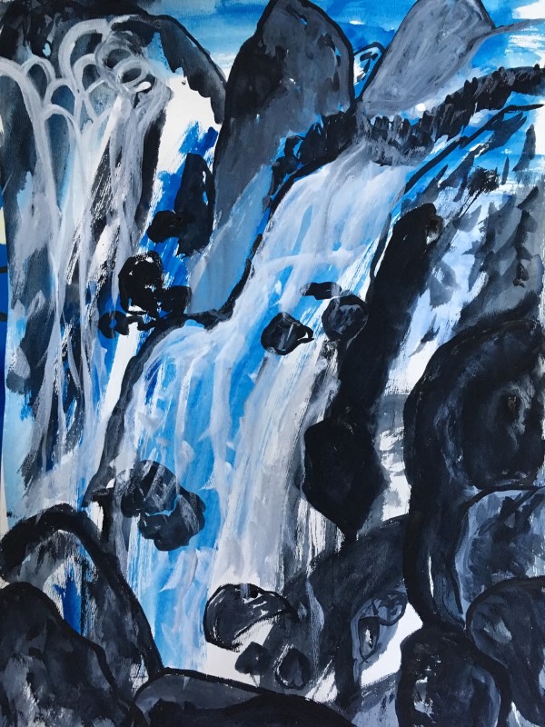 Blue Waterfall, Listening to Spring by Shawn Marie Johnson