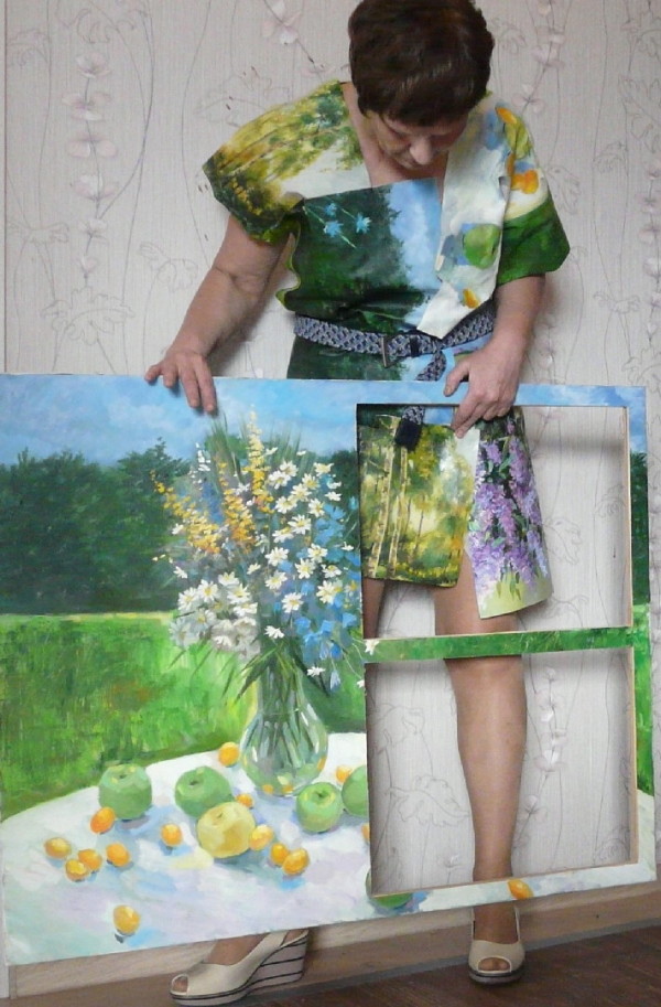 Dress From Two Oil Paintings by Tatiana Leimkueller