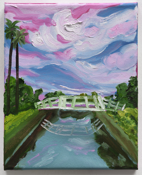 Venice Canal with Bubblegum Pink Clouds by Susan Lizotte