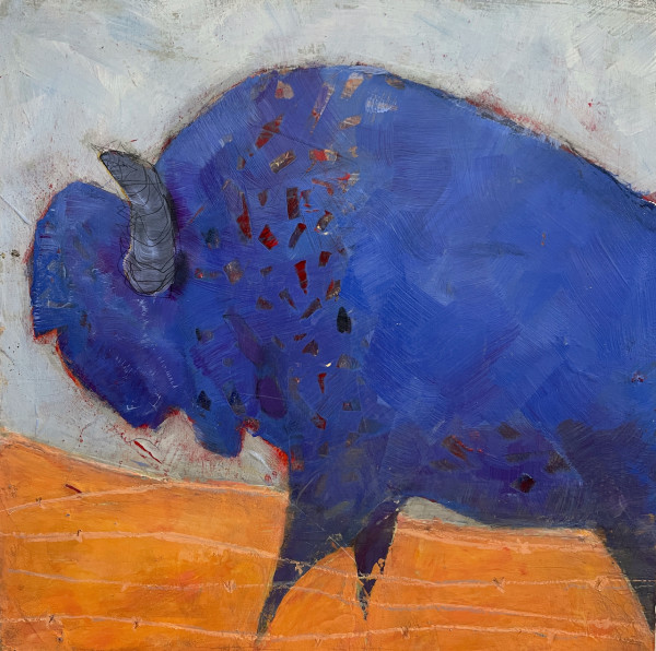 Barbed Wire Bison #1 by Andrea Morgan