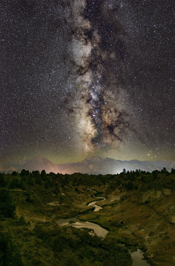 Milky Way Over Hot Springs by Morgan Drew