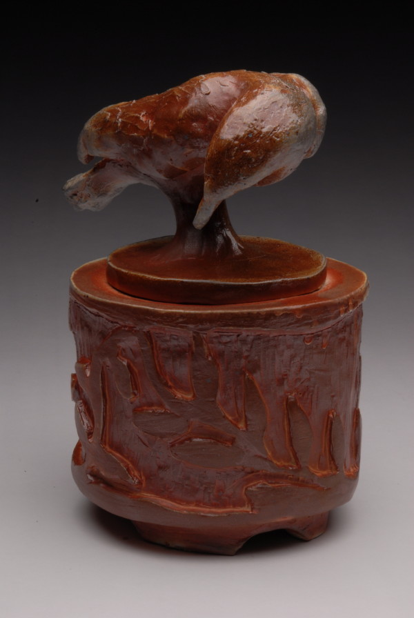 Curving Bird Jar by Sally Myers