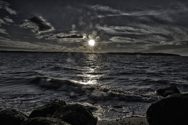 Sunset Waves at Eaton's Neck by Harold Naideau