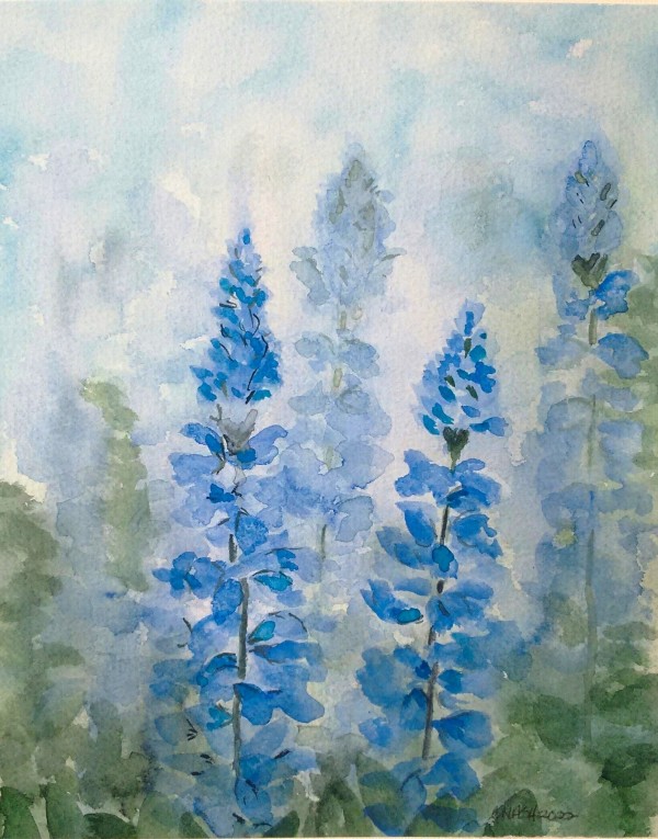 Misty Blue Salvia by Cynthia Nash