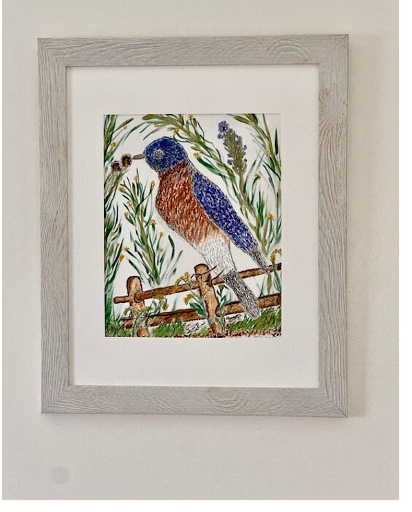 Blue Bird in a Field by Michelle M. Scotti, Image 1.