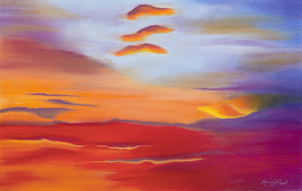 Cloud Road Sunset by Marcia J. Popp