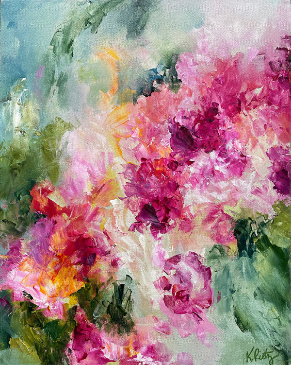 Amongst the Peonies by Kathleen Rietz