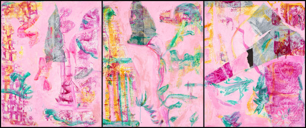 Iglesia Tropical (Triptych) by Jennifer Roberts