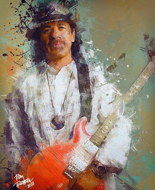 Carlos Santana by Raymond Roybal
