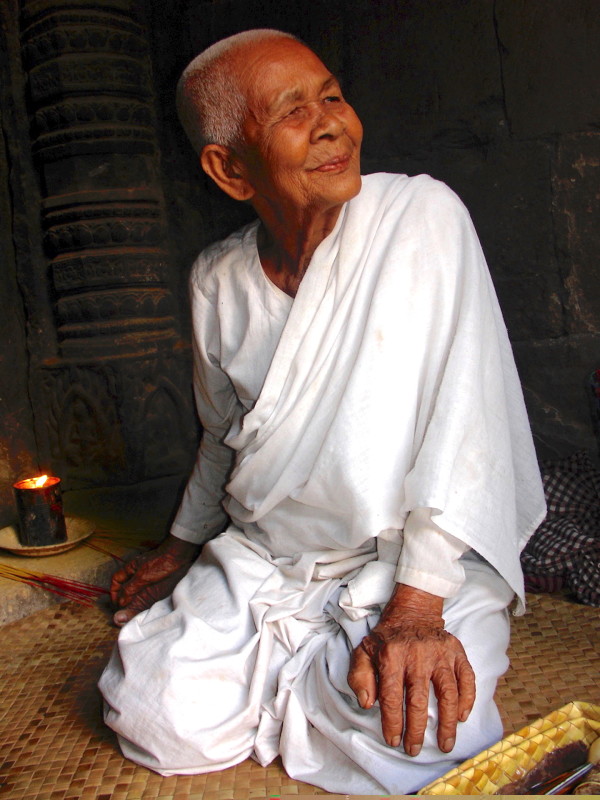 Female Monk at Angkor Thom by Karen Safer