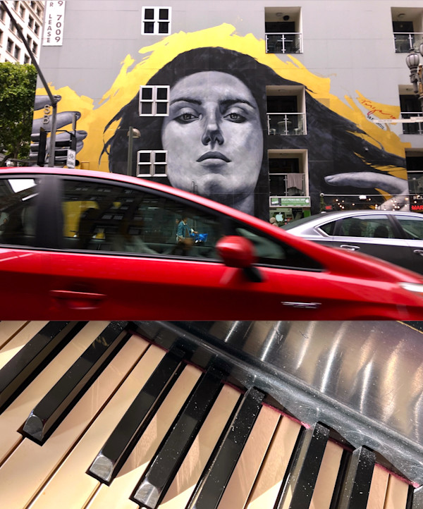Piano Series: LA Traffic Lady by Karen Safer
