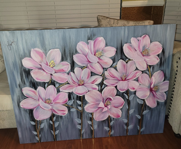 Pink Magnolias by Sandra Serrano