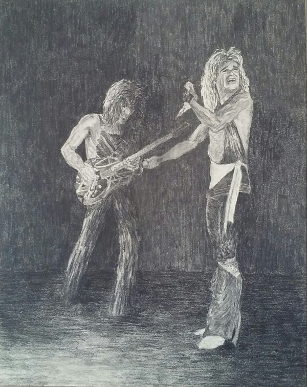 Eddie Van Halen and David Lee Roth by Jackie Strey