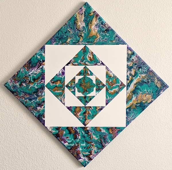 Turquoise Quilt Square by Marcia Totten