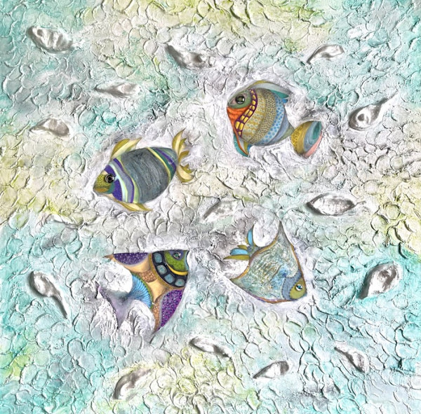Ocean mosaic-fractured reef by Arvind Vanmali, Image 1.