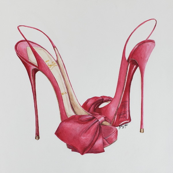 Red Bow Christian Louboutin by Gia Wahle