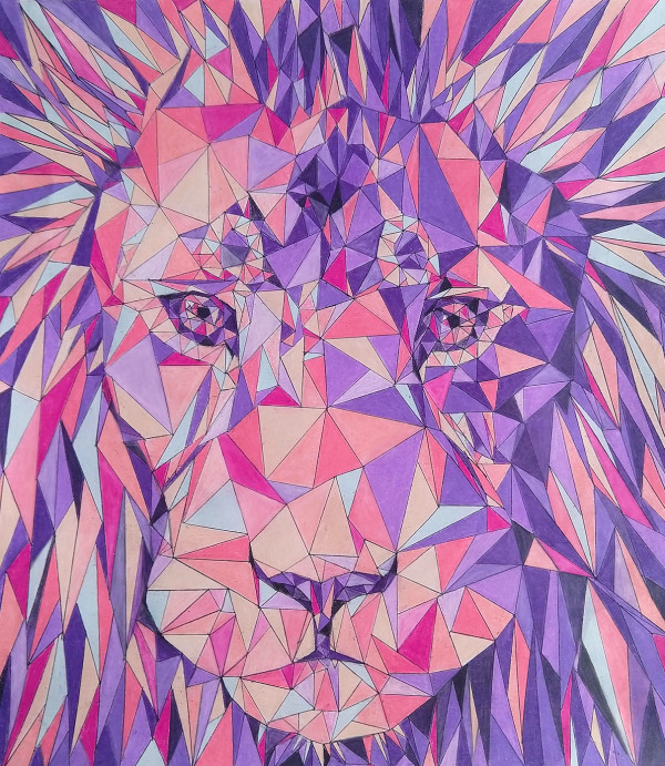 Lion Mosaic by Kelsey White