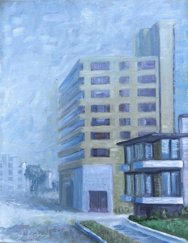 Foggy Esplanade by John J Stalder