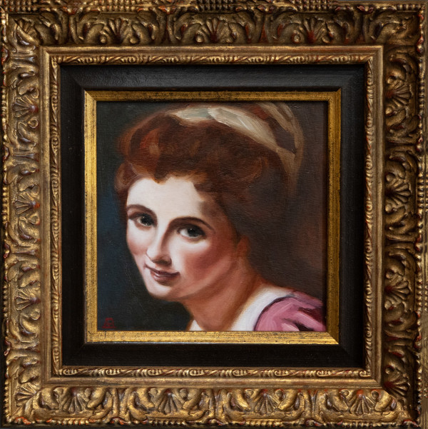 The portrait in oil of Emma, Lady Hamilton, after George Romney by André Romijn