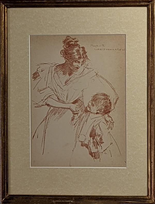 Mother and Child by Maurice William Greiffenhagen