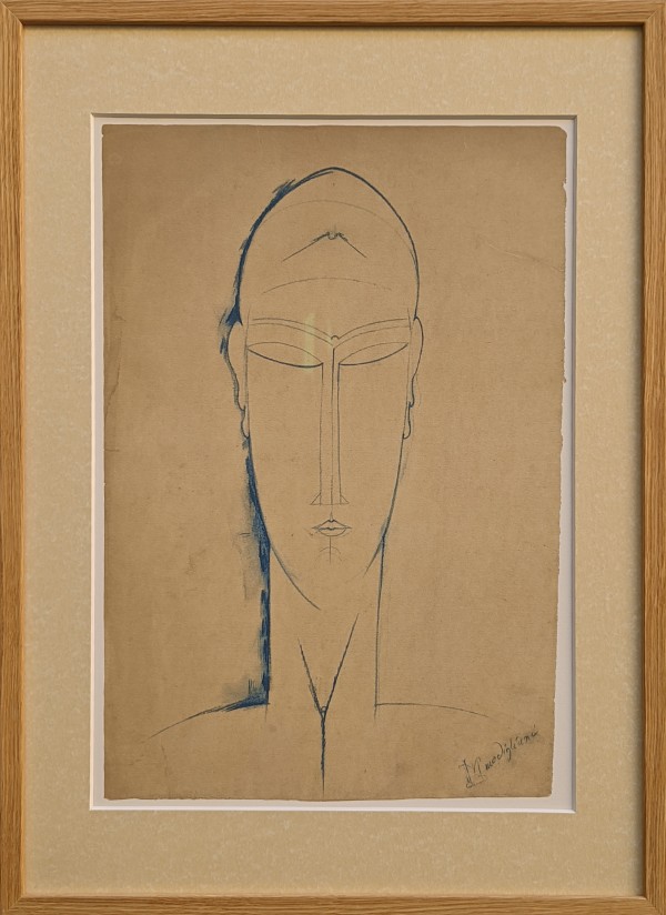 Head of caryatid, after Modigliani by Amedeo Modigliani