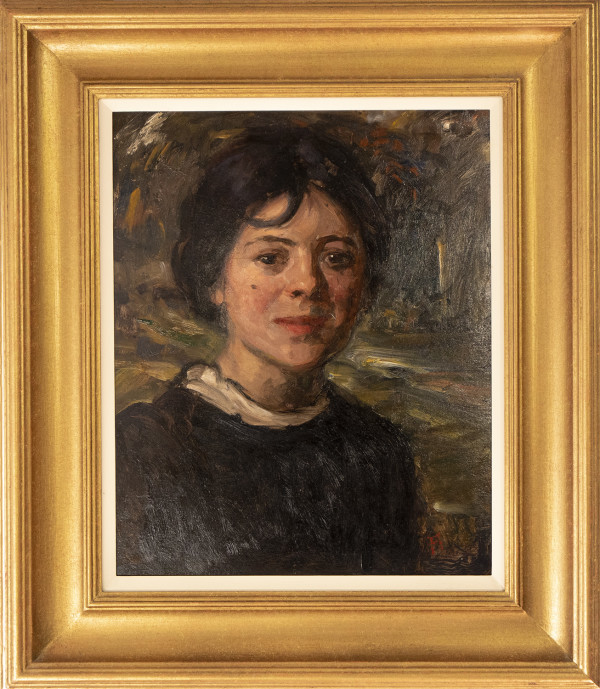Portrait of a young woman by Frederick C. Mulock