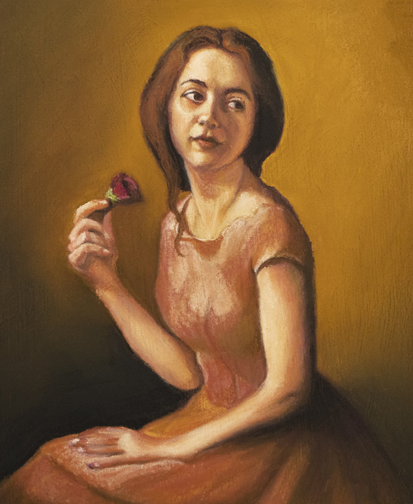 Lady with a carnation by André Romijn