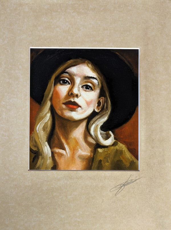 Woman with hat - Fine Art Print by André Romijn