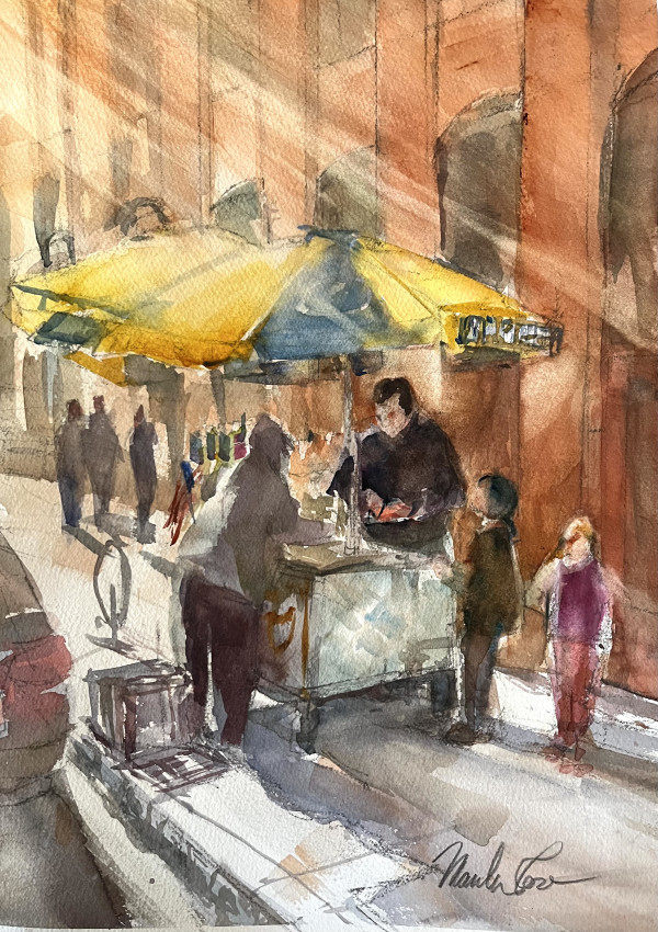 The Hot Dog Vendor by Marilyn Rose